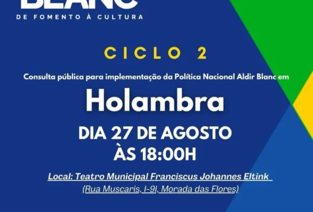 Holambra realiza consulta pública da Política Nacional Aldir Blanc