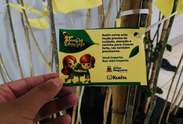 Artur Nogueira distribui mudas e reforça campanha do Setembro Amarelo