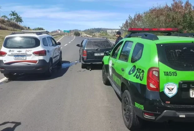 Homem é preso após bater em viatura da GCM e fugir em alta velocidade em Amparo