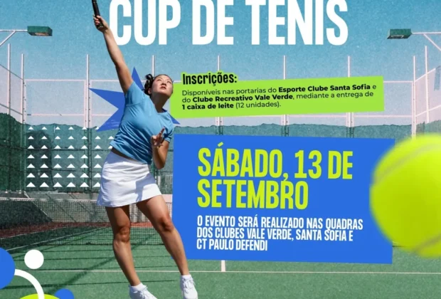 1ª Pedreira CUP de Tênis começa neste sábado, 13 de setembro