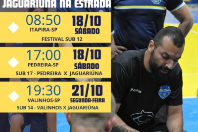 BASQUETE DE JAGUARIÚNA ENCARA MARATONA DE JOGOS FORA DE CASA