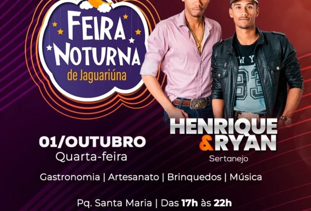 PARQUE SANTA MARIA RECEBE HOJE MAIS UMA EDIÇÃO DA FEIRA NOTURNA