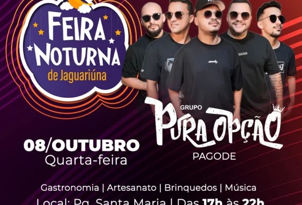 HOJE TEM PAGODE NA FEIRA NOTURNA DE JAGUARIÚNA