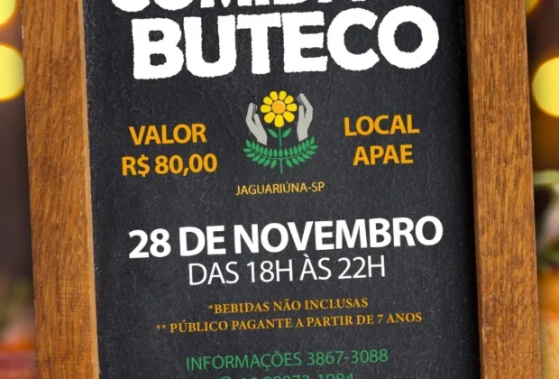 APAE DE JAGUARIÚNA TERÁ ‘COMIDA DE BUTECO’ NO PRÓXIMO DIA 28