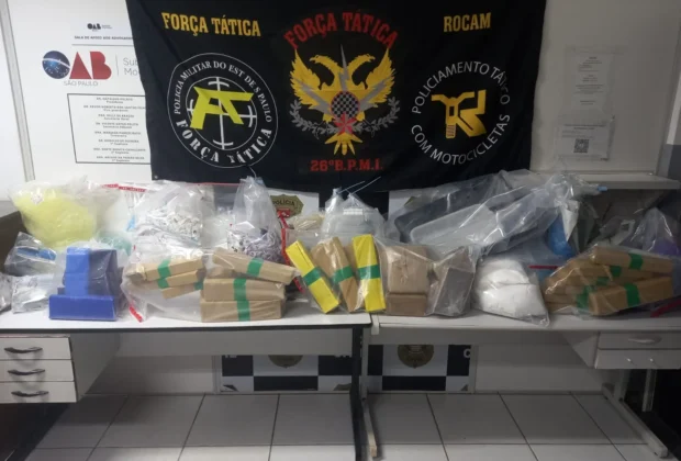 Polícia Militar apreende grande quantidade de drogas em Mogi Guaçu