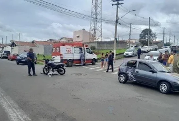 Motociclista fica gravemente ferido após colisão com carro em Itapira