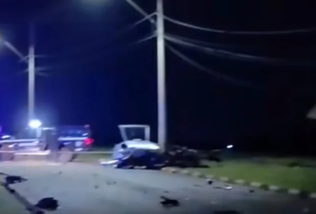 Mulher morre após carro em alta velocidade atingir dois postes em Paulínia