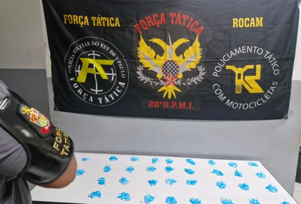 Polícia Militar prende homem com mais de 300 porções de cocaína em Mogi Mirim