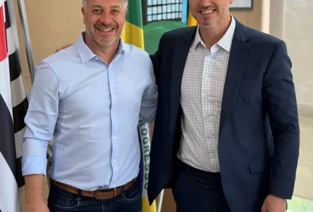 VINICIUS MARCHESE VISITA PREFEITO DE MOGI GUAÇU, RODRIGO FALSETTI
