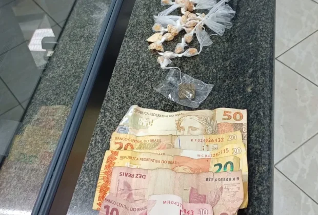 Polícia Militar prende dois homens por tráfico de drogas no Jardim Triunfo, em Pedreira
