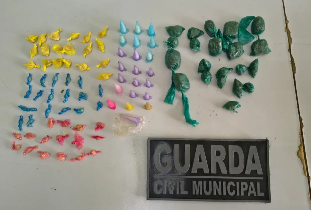 Guarda Municipal apreende drogas durante patrulhamento no bairro Bela Vista em Santo Antônio de Posse