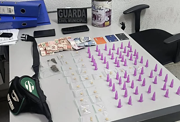 GCM prende homem por tráfico de drogas na noite de sexta-feira em Santo Antônio de Posse