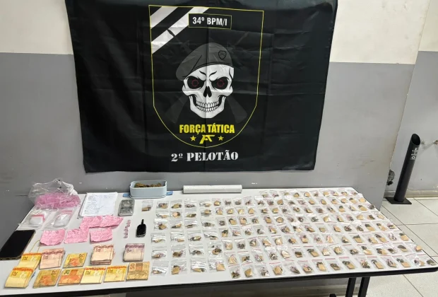 Suspeito é preso com 145 porções de maconha ao tentar abastecer ponto de tráfico em Mogi Guaçu