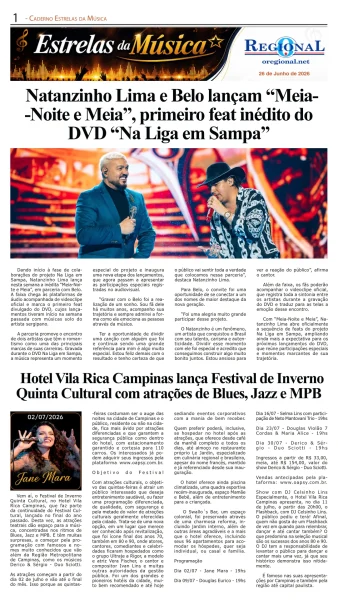 Estrela da música 26-06-2026