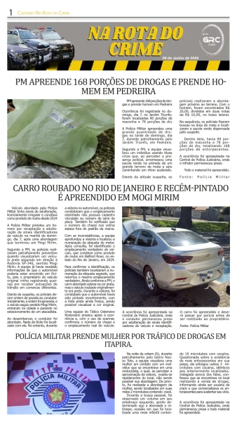 Rota do crime 09-06-2026