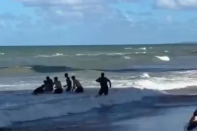 Mulher é mordida por tubarão na praia de Boa Viagem, no Recife