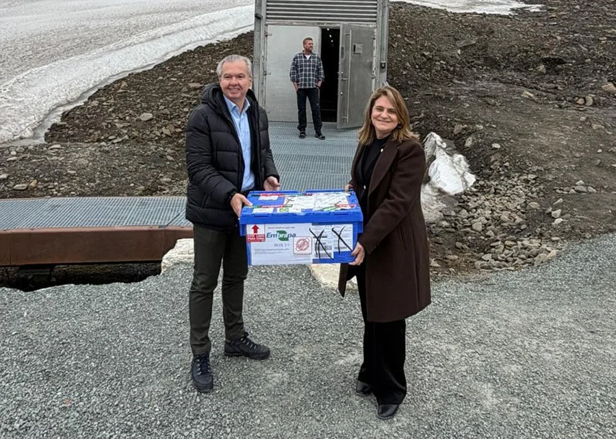 Presidente de Embrapa entrega nuevo cargamento de semillas de Brasil al Banco de Svalbard ‹ Presidente de Embrapa entrega nuevo cargamento de semillas de Brasil al Banco de Svalbard ‹