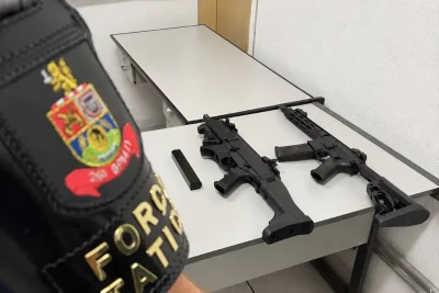 Polícia Militar apreende fuzil e carabina após denúncia em Pedreira
