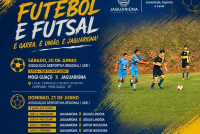 Futsal e futebol de Jaguariúna têm jogos pela ADR no fim de semana