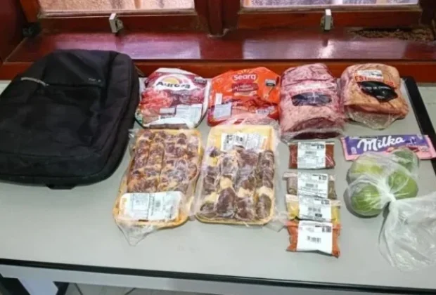 Homem é preso após furtar carnes e alimentos de supermercado em Cosmópolis