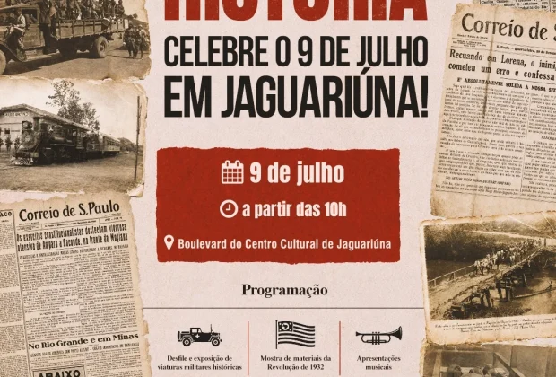 Jaguariúna celebra o 9 de Julho com desfile e atrações no Centro Cultural