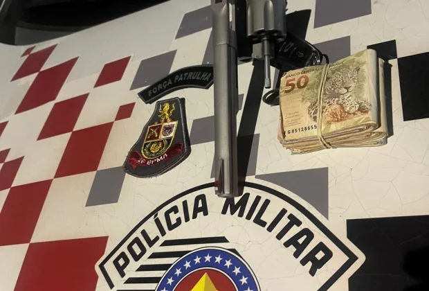 Polícia Militar apreende revólver calibre .357 e prende homem por porte ilegal de arma em Pedreira