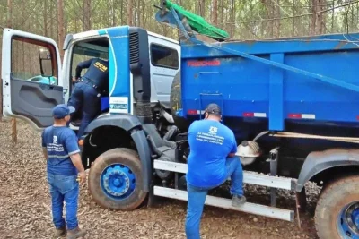 GCM localiza caminhão furtado em área de eucaliptos às margens da SP-340 em Mogi Mirim
