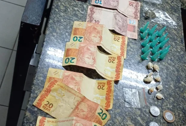 Fuga termina com homem preso por tráfico e mulher detida após resistência em Pedreira