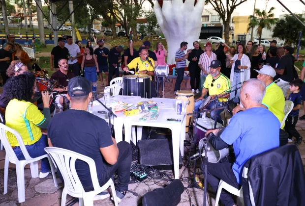 Projeto Samba no Parque movimenta a Praça do Amor neste domingo em Jaguariúna