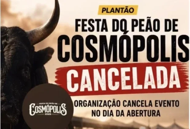 Festa do Peão de Cosmópolis é cancelada e vendas de ingressos são suspensas