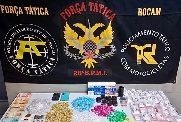 Casal é preso com mais de 800 porções de drogas em Mogi Guaçu