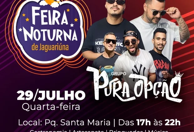 Feira Noturna de terá pagode nesta quarta-feira
