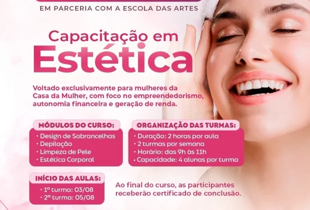 Casa da Mulher abre inscrições para curso gratuito de estética em Jaguariúna