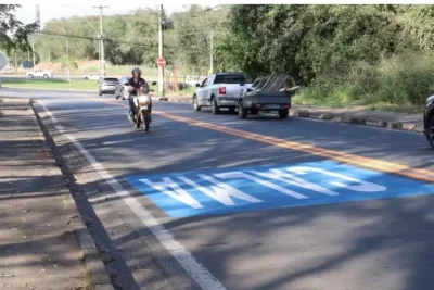 Mogi Mirim pinta palavra “CALMA” em rodovia após série de acidentes