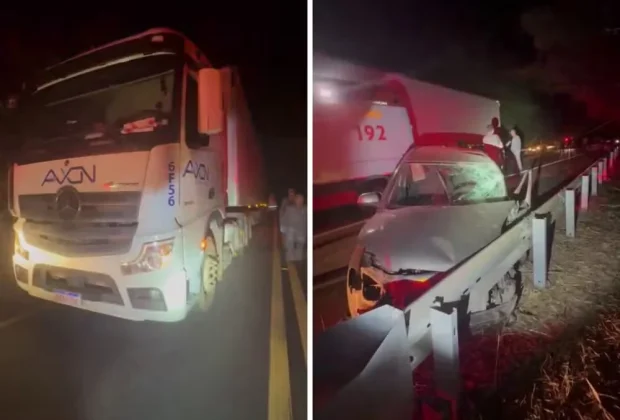 Ultrapassagem proibida termina com cinco feridos, incluindo criança em estado grave, em Amparo