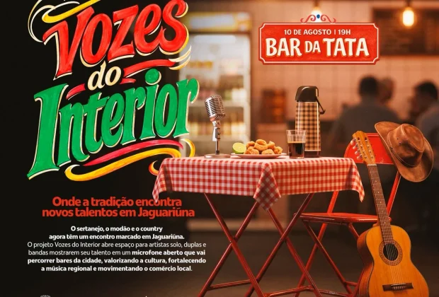 Jaguariúna lança projeto Vozes do Interior com palco aberto para artistas