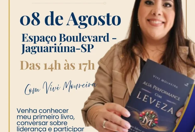 Livro “Alta Performance com Leveza” será lançado neste sábado em Jaguariúna
