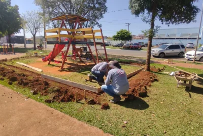 Playgrounds do Lago Central ganham melhorias em Engenheiro Coelho
