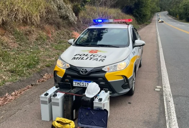 Polícia recupera baterias furtadas de torres telefônicas em Mogi Guaçu
