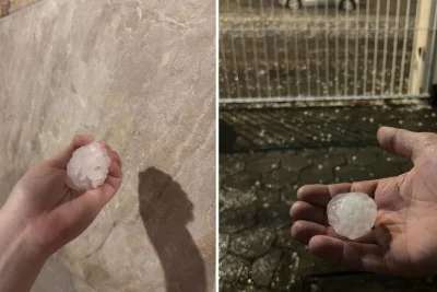 Granizo e fortes temporais atingem Grande Florianópolis e mobilizam equipes de emergência