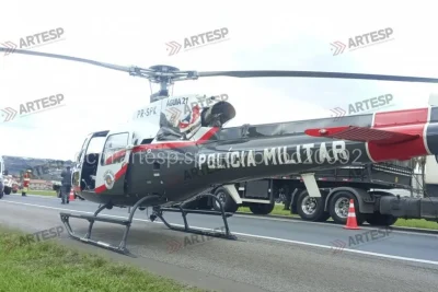 Motociclista fica gravemente ferido após colisão com caminhão na SP-340, em Jaguariúna
