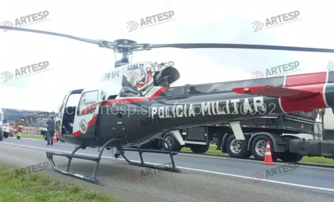 Motociclista fica gravemente ferido após colisão com caminhão na SP-340, em Jaguariúna