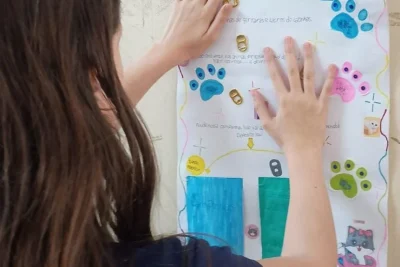 Alunos de Engenheiro Coelho criam campanha para ajudar animais e incentivar reciclagem