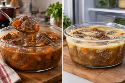 O que é aquela “gelatina” que aparece quando a carne cozida esfria?