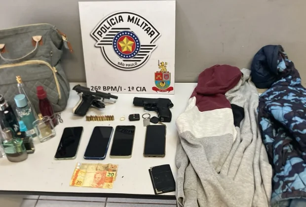 Polícia Militar prende três após roubo a residência e apreende pistola em Mogi Guaçu