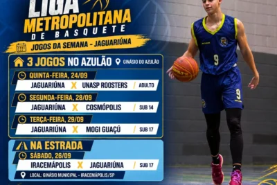 Jaguariúna disputa jogos da Liga Metropolitana de Basquete nesta semana