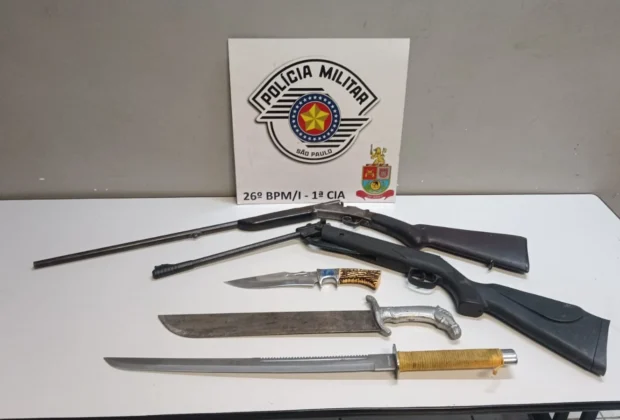 Homem é preso após ameaçar filha e PM localizar arma de fogo em Mogi Guaçu