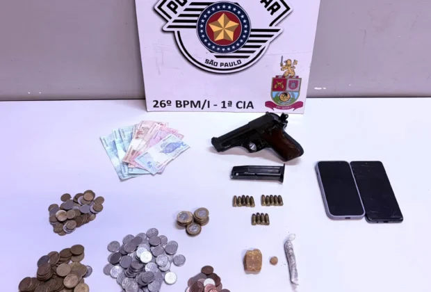 PM prende homem com arma e drogas durante abordagem em Mogi Guaçu