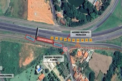 Arteris Intervias interdita temporariamente marginais da SP-147 e alça de acesso à SP-352, em Itapira