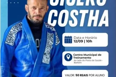 Cícero Costha ministra seminário de jiu-jitsu em Pedreira neste sábado